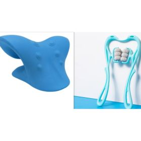 Multifunctional Manual Six-wheel Neck Massager Massage Relieve Roller Massage Tool (Color: Set1)