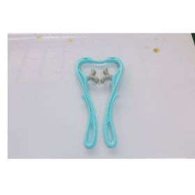 Multifunctional Manual Six-wheel Neck Massager Massage Relieve Roller Massage Tool (Color: New Thumb Blue)