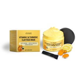 Clay Mask Vitamin C Turmeric Mud Membrane Moisturizing Radiant Nourishing Facial Skin Moisturizing Water Lock Turmeric Mud Membrane (Option: default)