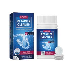 Jaysuing Denture Cleaning 100-Piece Stain Removal Fresh Breath Tartar Control for Daily Oral Care (Option: default)