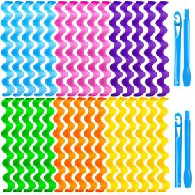 Heatless Hair Curlers Wave Curls Styling Kit For Women Girls On Hair Care - 30 Pcs - 6 Colors (Option: W13535456)