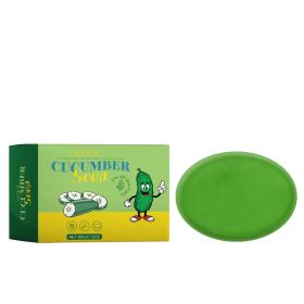 Cucumber Cleansing Soap Deep Cleansing Face Bath Care Skin Refreshing Oil Control Multi-purpose Soap (Option: default)