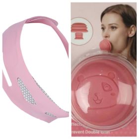 Two Piece Set Double Chin Facial Mask, Far Infrared Chin Belt, V Line Face Chin Lifting Belt, Combination (Option: default)
