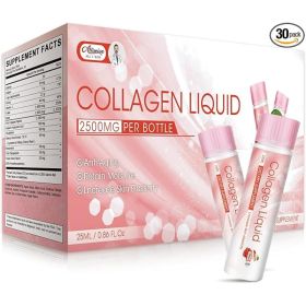 Liquid Collagen Peptides, 2500mg Verisol Bioactive Collagen Peptides, Biotin, Hair, Skin, Nail Supplement For Women And Men (Option: default)