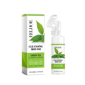 Green Tea Facial Cleanser Refreshing Oil Control Deep Clean Pore Minimizing Brightening Face Wash Treatment (Option: default)