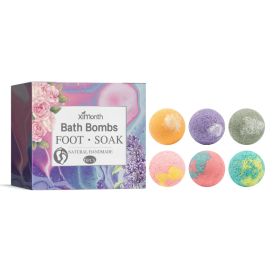 Bath Bomb 6 Pcs Foot Care Routine Freshness Powder Daily Soak Care for Tired Feet and Body (Option: default)