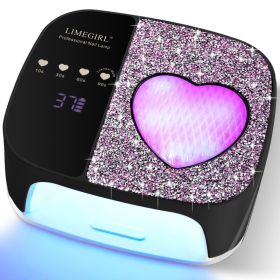 UV LED Nail Lamp Kit For Gel Polish Professional Fast Curing Dryer Light Set With 4 Timer Settings Cordless Rechargeable Nail Art Cure Machine Fo (Option: Black)