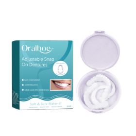 Oralhoe Denture 1-Piece Comfortable Fit Natural Look Smile Enhancement for Daily Oral Care (Option: default)