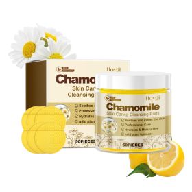 Facial Cleanser 50 Pieces Soothing with Chamomile Hydration Care for Soft Smooth Refreshed Skin (Option: default)